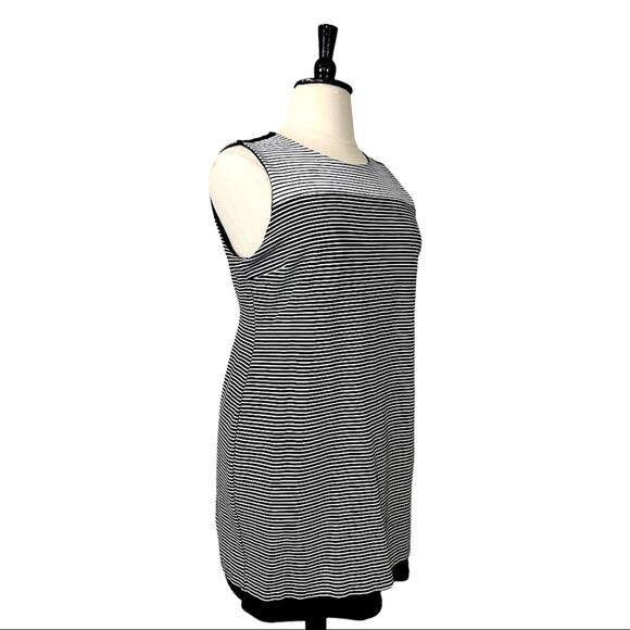 Isaac Mizrahi IMNYC Women's Black White Stripe Ponte Knit Sheath Dress Size XL - Picture 2 of 11